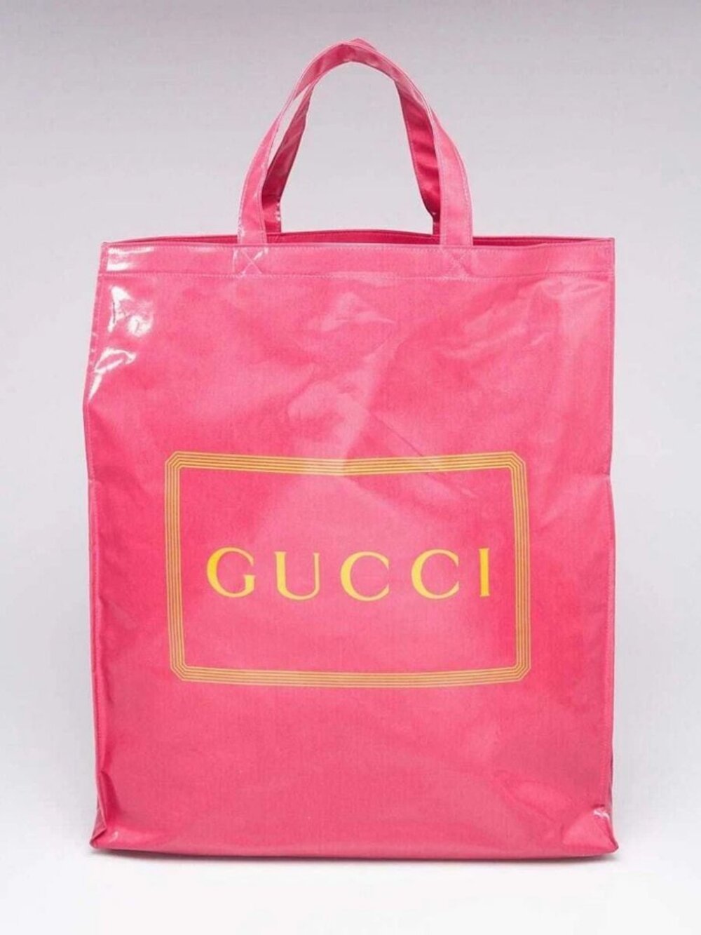 Gucci Pink/Orange Coated Canvas Montecarlo Tote Bag